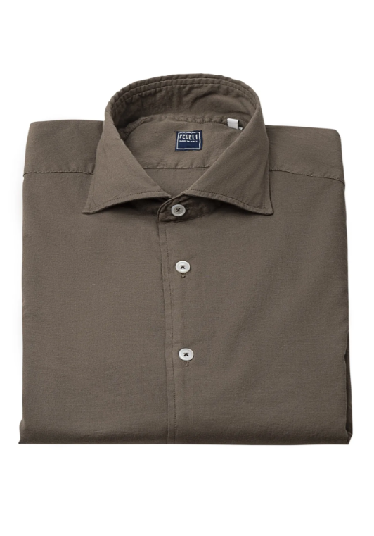 Camicia in cotone panamino by FEDELI