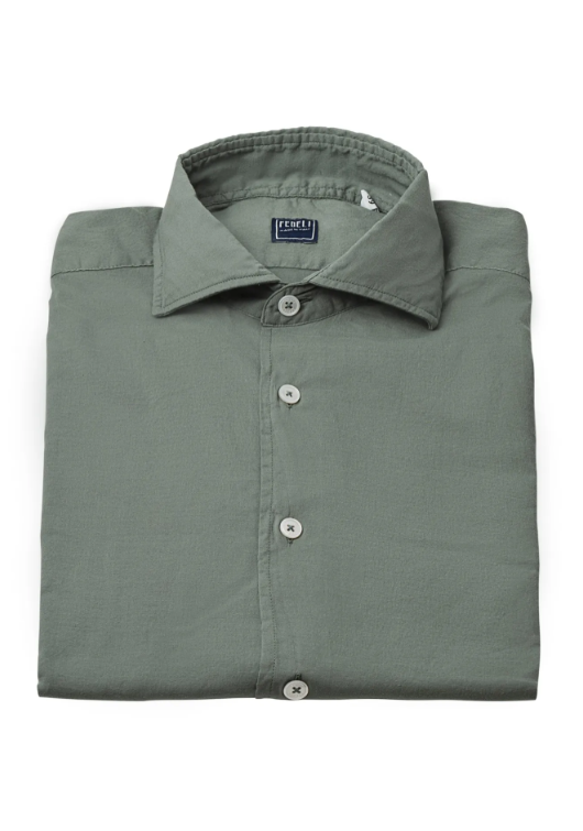 Camicia in cotone panamino by FEDELI