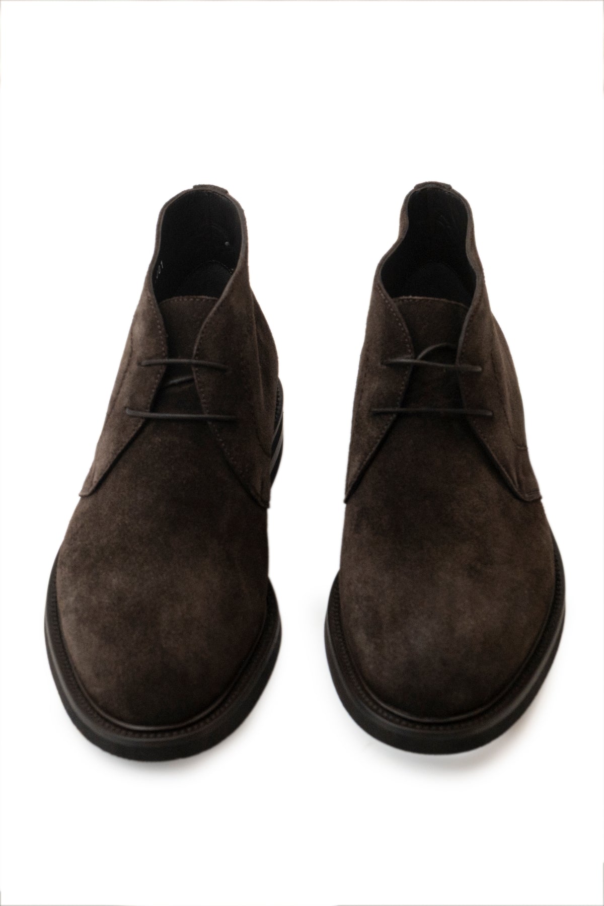 Suede lace-up ankle boot by Santoni