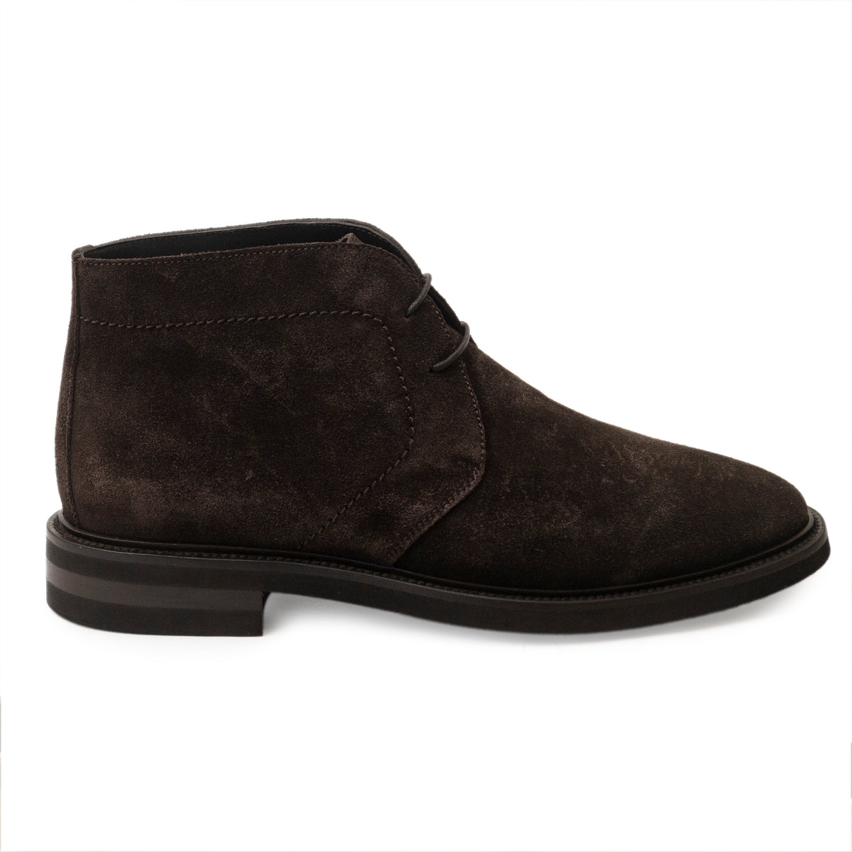 Suede lace-up ankle boot by Santoni
