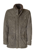 Field jacket in suede by Mandelli