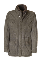 Field jacket in suede by Mandelli