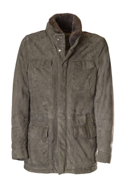 Suede field jacket by Mandelli