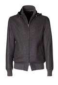 Cashmere jacket with hood by Mandelli
