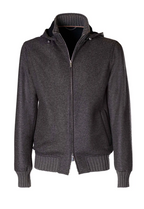 Cashmere jacket with hood by Mandelli