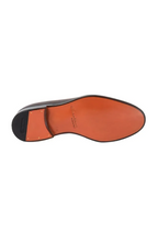 SANTONI brown leather moccasin