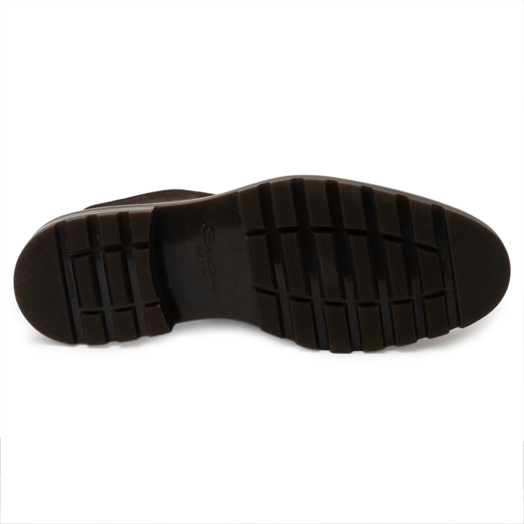 Suede lace-up ankle boot by Santoni