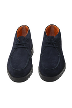 Suede lace-up ankle boot by Santoni