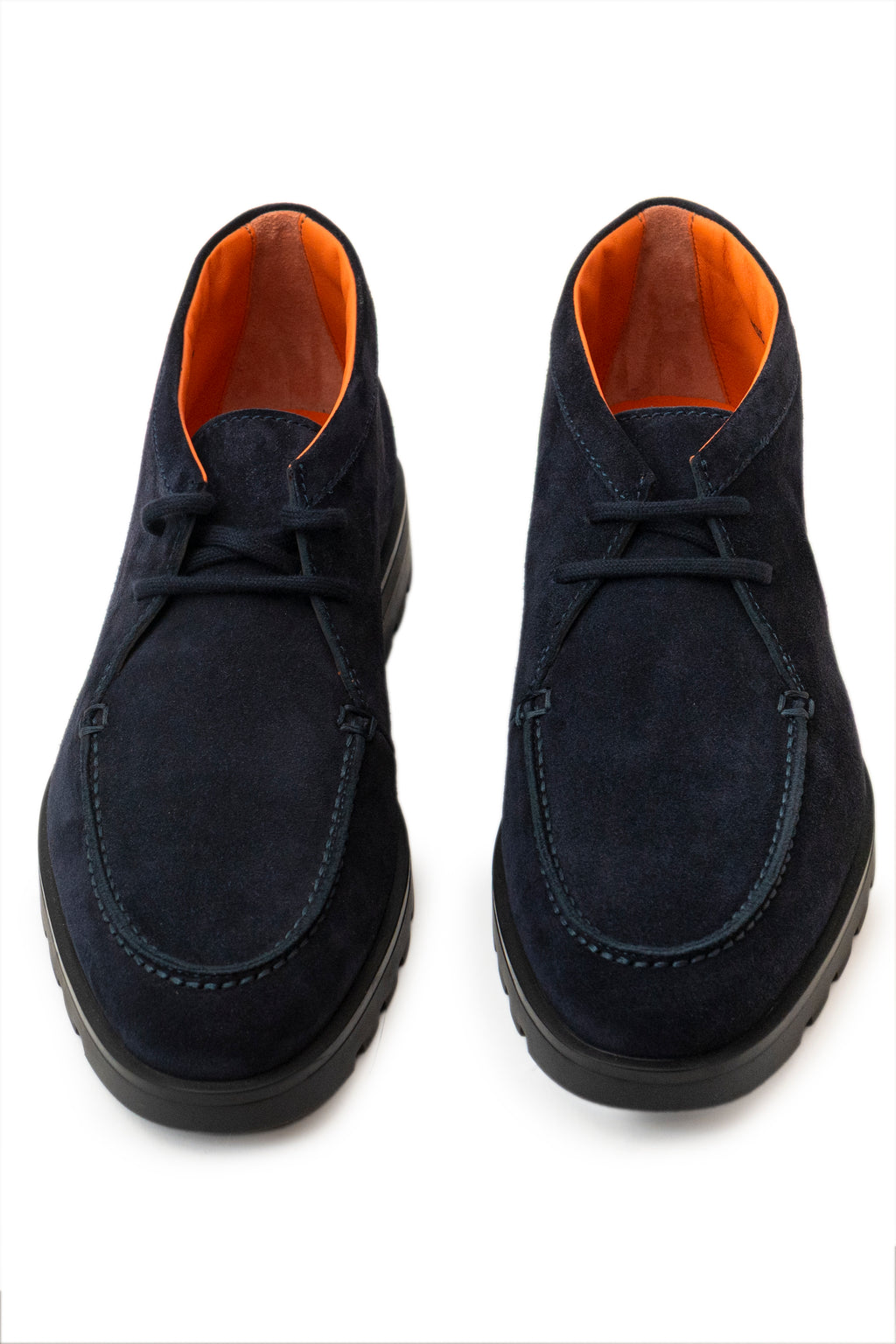 Suede lace-up ankle boot by Santoni