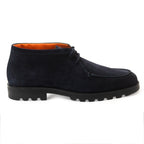 Suede lace-up ankle boot by Santoni