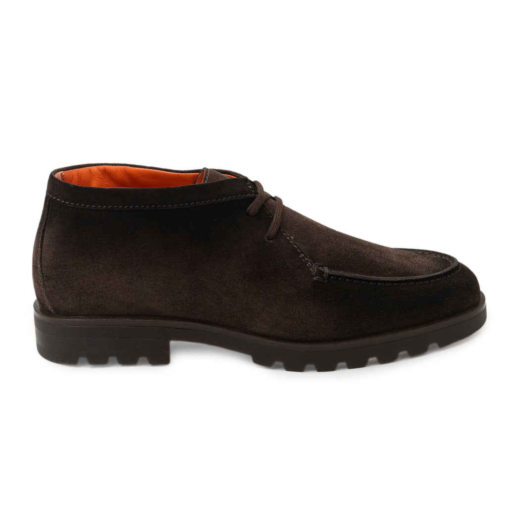 Suede lace-up ankle boot by Santoni