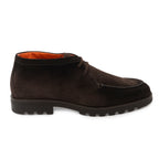 Suede lace-up ankle boot by Santoni