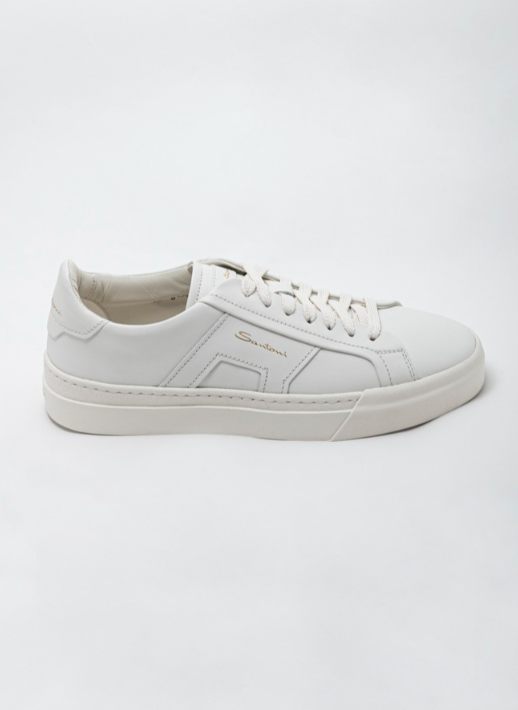 White leather sneakers by SANTONI