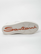 White leather sneakers by SANTONI